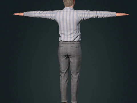 Matt Damon low-poly 3D Model