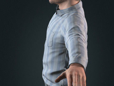 Matt Damon low-poly 3Dモデル