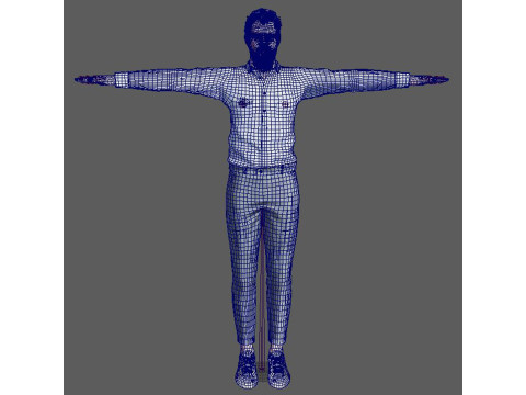 Matt Damon low-poly 3Dモデル