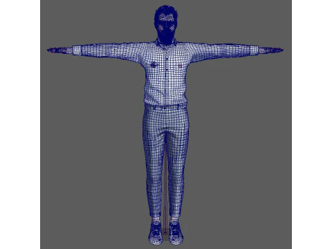 Matt Damon low-poly 3D Model