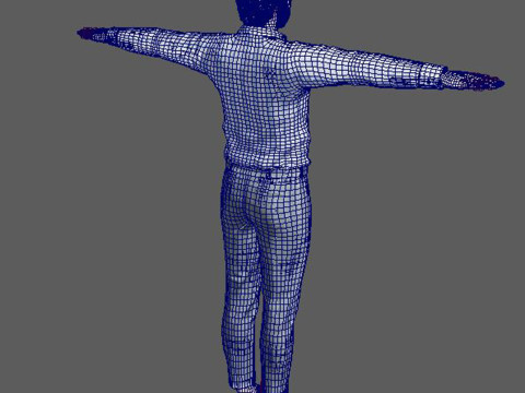 Matt Damon low-poly 3Dモデル