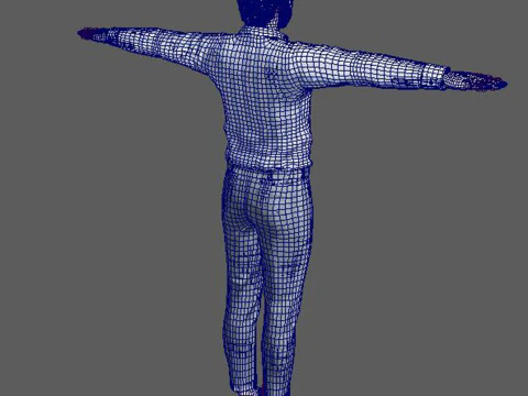 Matt Damon low-poly 3D Model