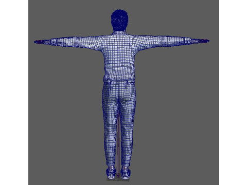 Matt Damon low-poly 3Dモデル