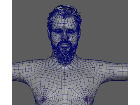 Matt Damon low-poly 3Dモデル