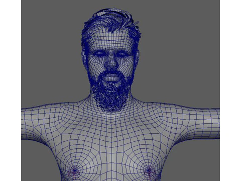 Matt Damon low-poly 3D Model