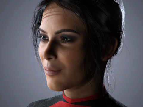 Kim Kardashian Character Low-poly Modello 3D