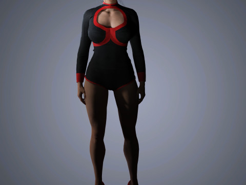 Kim Kardashian Character Low-poly Modello 3D