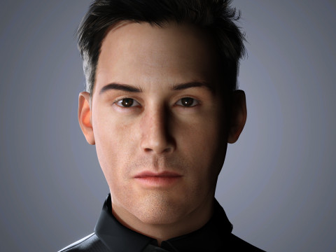 Keanu Reeves Character Low-poly 3D 모델