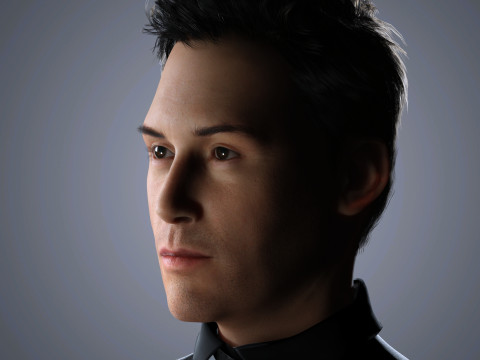Keanu Reeves Character Low-poly 3D Модель