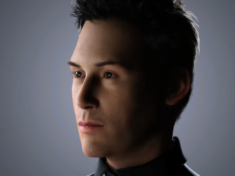 Keanu Reeves Character Low-poly 3D Model