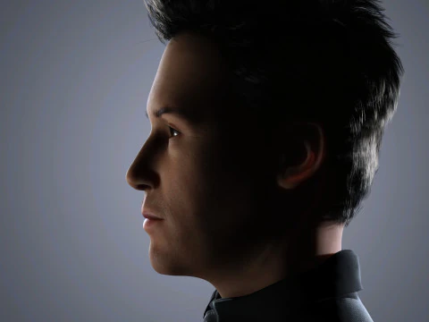 Keanu Reeves Character Low-poly 3D Model