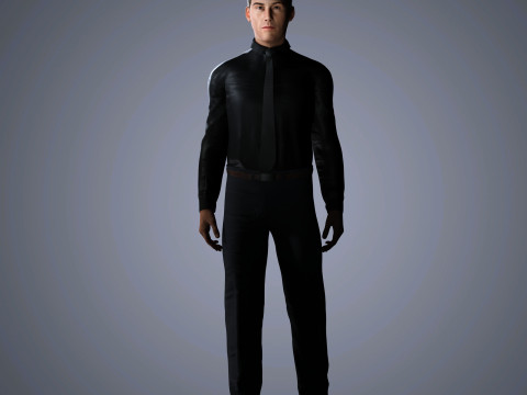 Keanu Reeves Character Low-poly 3D Модель