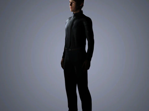 Keanu Reeves Character Low-poly 3D Model