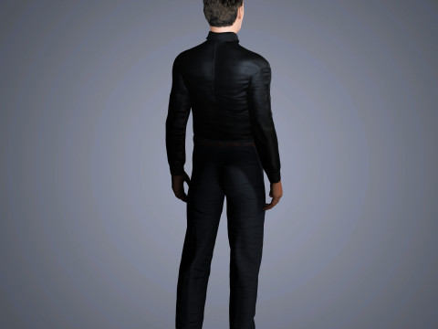Keanu Reeves Character Low-poly 3D Модель
