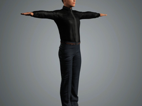 Keanu Reeves Character Low-poly 3D Модель