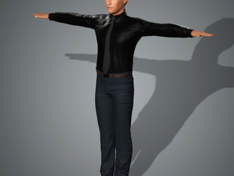 Keanu Reeves Character Low-poly 3D Модель