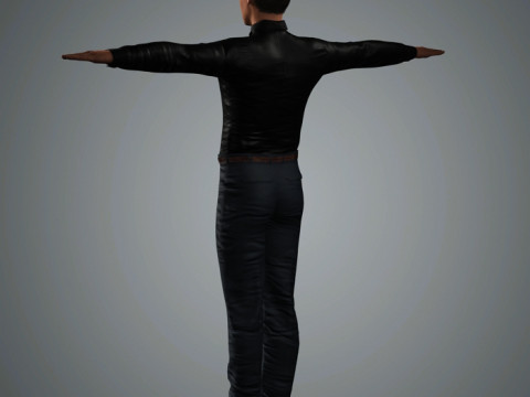 Keanu Reeves Character Low-poly 3D Модель