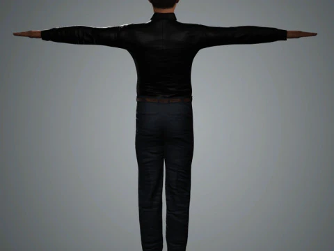 Keanu Reeves Character Low-poly 3D Model