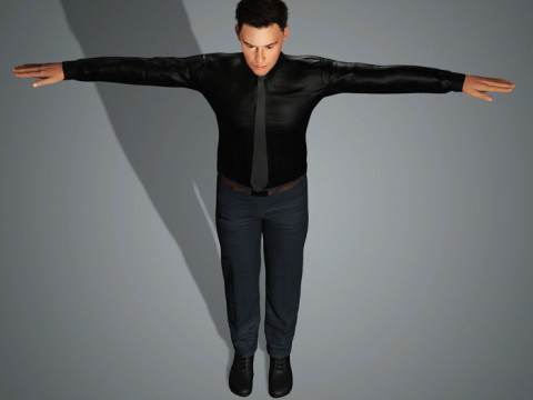 Keanu Reeves Character Low-poly 3D Модель