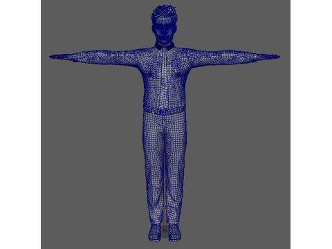 Keanu Reeves Character Low-poly 3D Модель