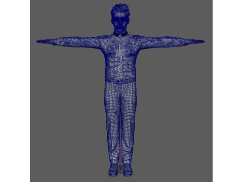 Keanu Reeves Character Low-poly 3D Model