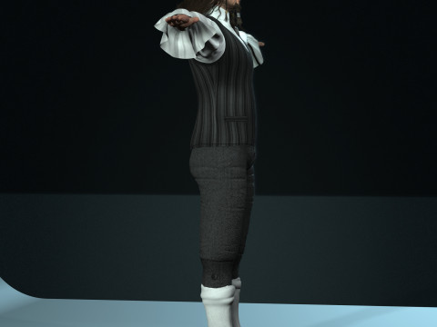 Johnny Depp Low-poly Model 3D