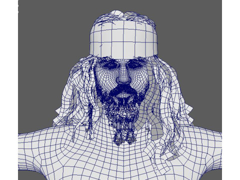 Johnny Depp Low-poly Model 3D