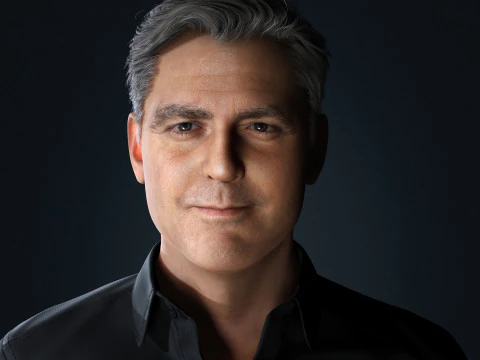 George Clooney Low-poly 3D Model