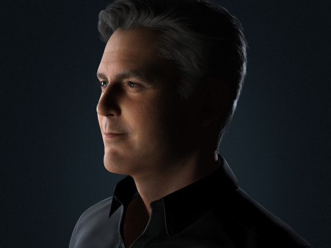 George Clooney Low-poly Modello 3D