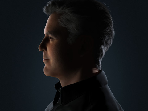 George Clooney Low-poly Modello 3D