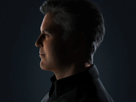 George Clooney Low-poly 3D Model