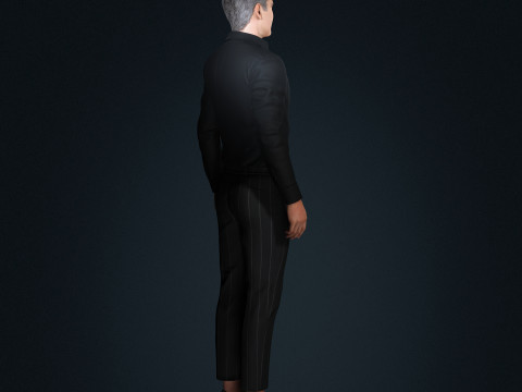George Clooney Low-poly Modello 3D