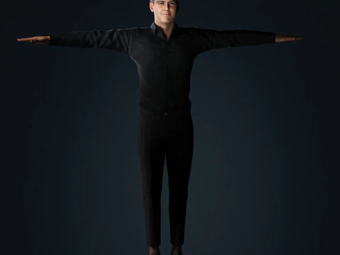 George Clooney Low-poly 3D Model