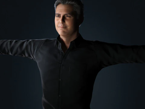 George Clooney Low-poly 3D Model
