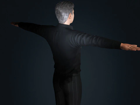 George Clooney Low-poly 3D Model