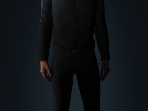 George Clooney Low-poly Modello 3D