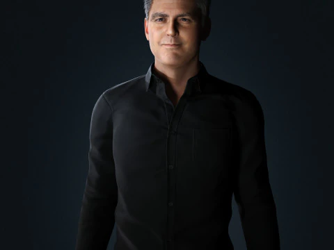 George Clooney Low-poly 3D Model