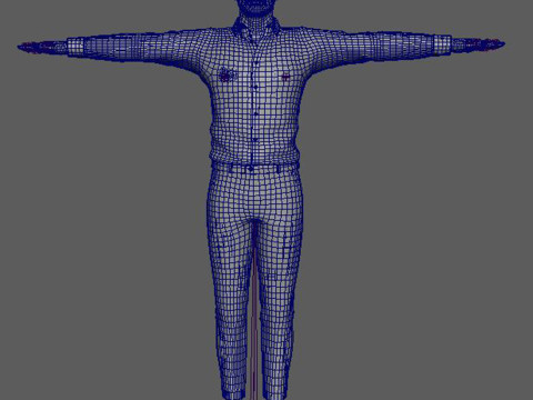 George Clooney Low-poly Modello 3D