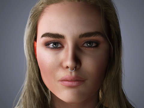 Florence Pugh Character Low-poly 3D 모델