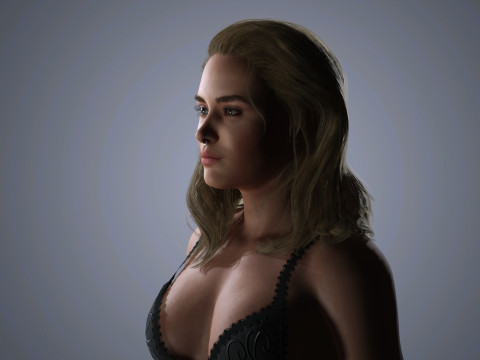 Florence Pugh Character Low-poly 3D Model
