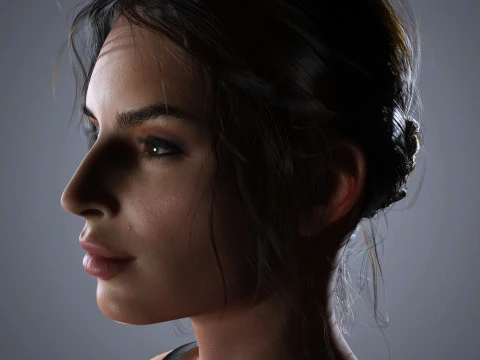 Emily Ratajkowski Character Low-poly 3D Model