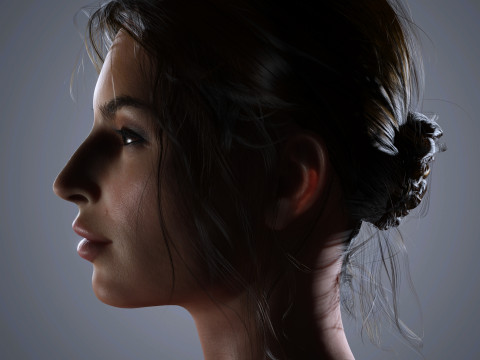 Emily Ratajkowski Character Low-poly Modello 3D