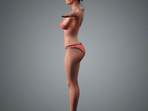 Emily Ratajkowski Character Low-poly Modello 3D