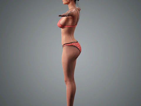 Emily Ratajkowski Character Low-poly 3D Model