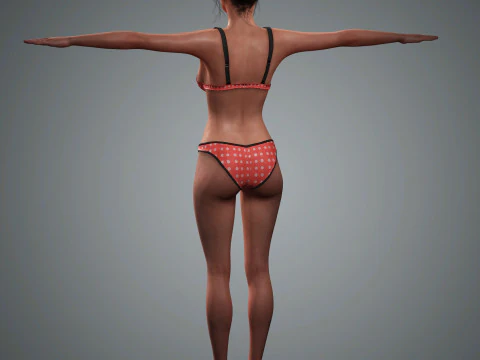 Emily Ratajkowski Character Low-poly 3D Model