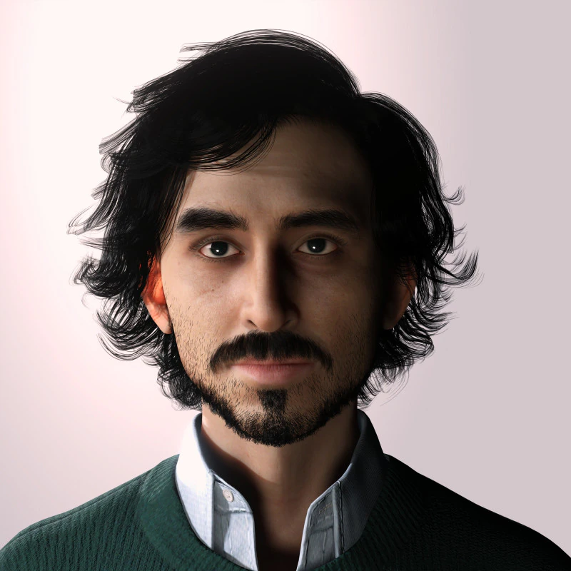 Dev Patel Character Low-poly 3D Model .c4d .max .obj .3ds .fbx .stl .blend 