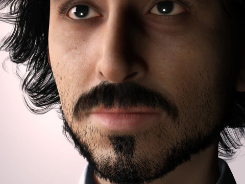 Dev Patel Character Low-poly 3D Model