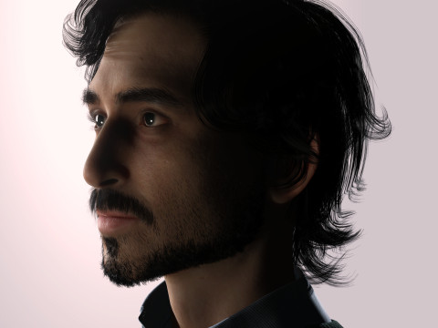 Dev Patel Character Low-poly 3D Model