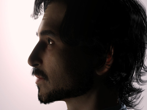 Dev Patel Character Low-poly 3D Model