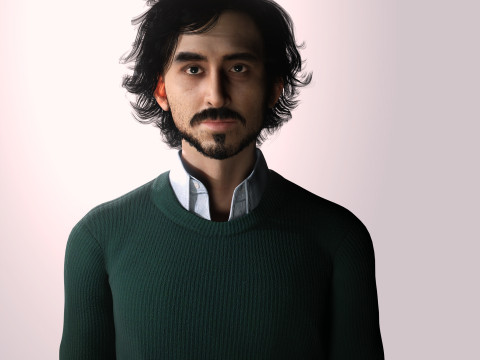 Dev Patel Character Low-poly 3D Model